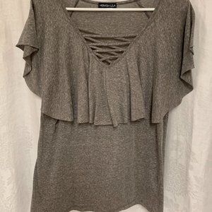 Great Heimish USA Charcoal Grey Top Size Medium